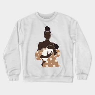 Abstract pregnant women silhouette Illustration Crewneck Sweatshirt